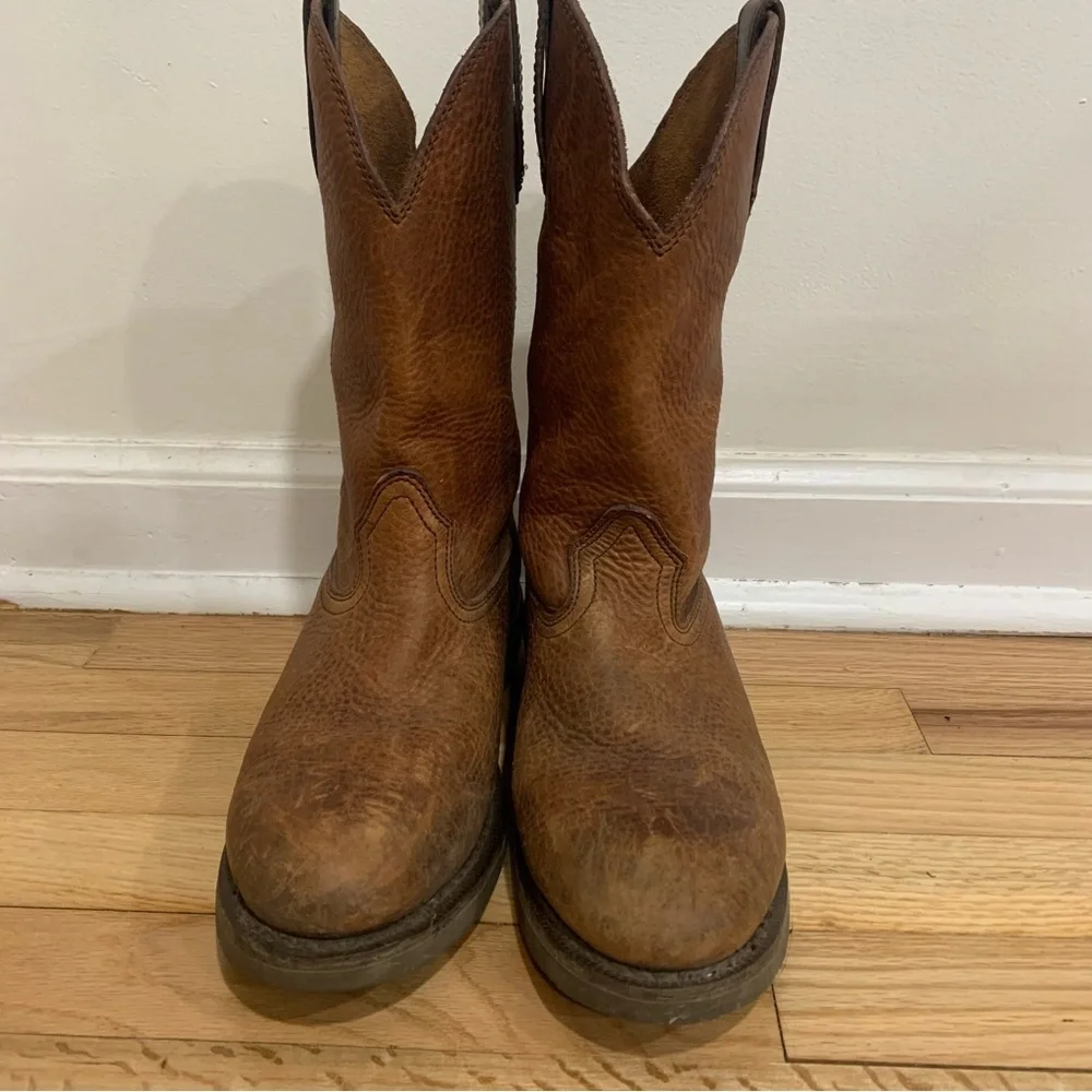 Georgia Boots Mens Leather Wellington Brown Leather Farm & Ranch Comfort Core 8M